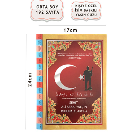 Şehit Mevlüdü Yasini Şerif  Orta Boy 192 Sayfa İsim Baskılı-Merve Yayınları