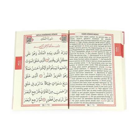 İsme Özel Çantalı Magnetli Tesbihli Mevlüt Hediyesi Yasin Kitabı Seti Mor