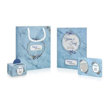 Tesbihli Yasin Kitabı Seti Mevlüt Hediyesi Çantalı Magnetli İsme Özel