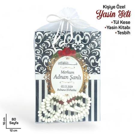 Vefat Mevlüt Seti Tül Keseli İsim Yazılı Yasin Tesbih Çanta Boy 80 Sayfa