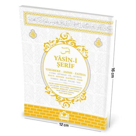 Beyaz Desen Kabe Kapak Çanta Boy Yasin Kitabı 80 Sayfa