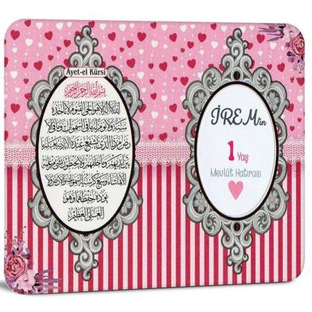 Kız Bebek Mevlüt Hediyelik Seti Yasin İsimli Çikolata ve  Magnet Paketi