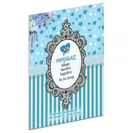 Erkek Bebek Mevlidi Hediyelik Seti Yasin Çikolata ve  Magnet Paketi