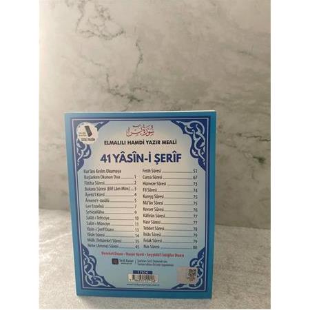 Çanta Boy İsim Yazılı Tül Keseli Yasin Kitabı ve Tesbih Seti Mavi | Mevlit Hediyeliği