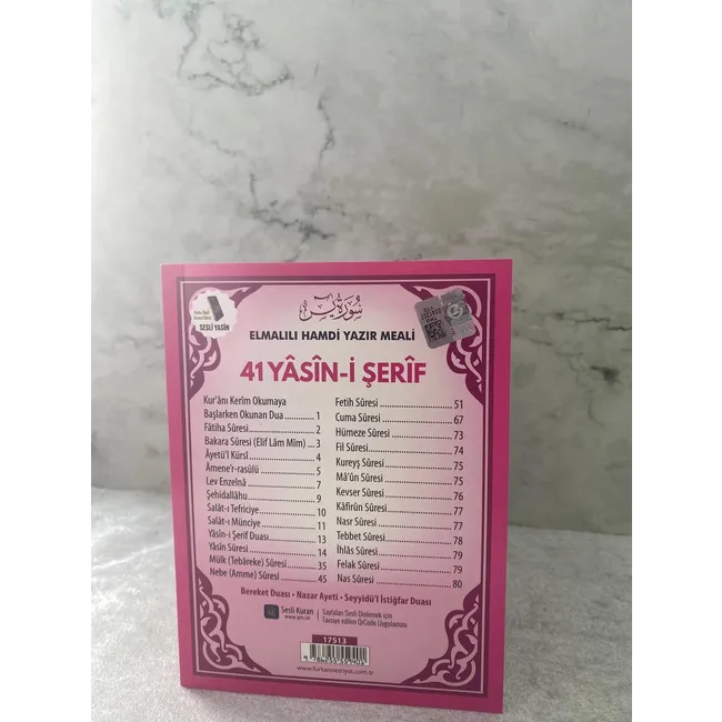 Çanta Boy İsim Yazılı Tül Keseli Yasin Kitabı ve Tesbih Seti Pembe | Mevlit Hediyeliği