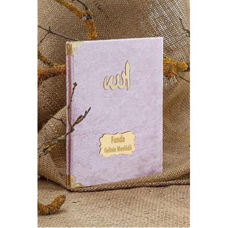 Kadife Kaplı Yasin Kitabı Şık ve Özel-Pembe