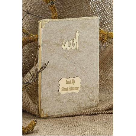 Kadife Kaplı Yasin Kitabı Şık ve Özel-Gold